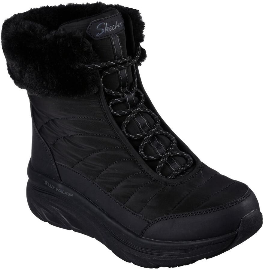 Skechers D'LUX WALKER-WINTER 167388-BBK Female Black D'Lux Winter Solstice winterboots dames zwart