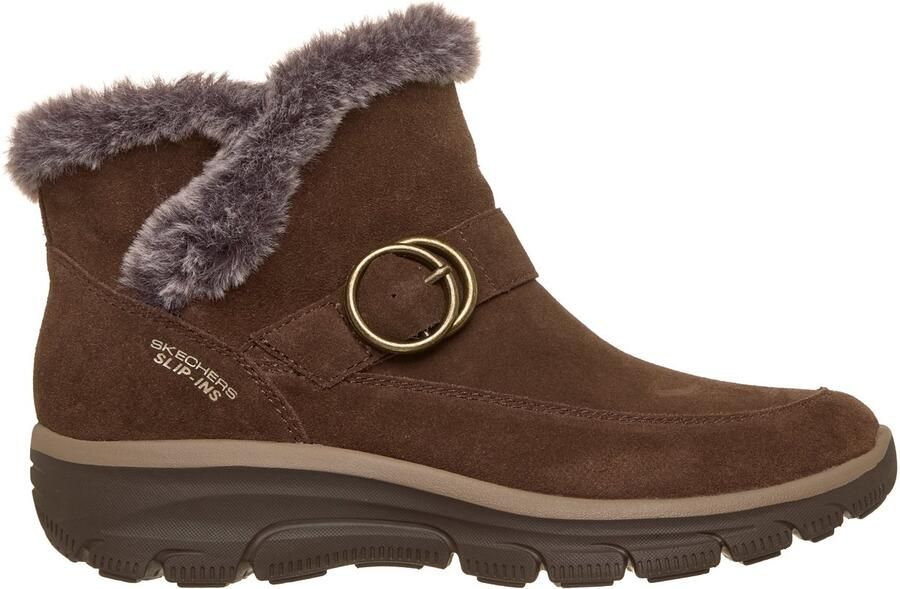 Skechers EASY GOING GENTLE WINTER Dames Instappers Chocolate