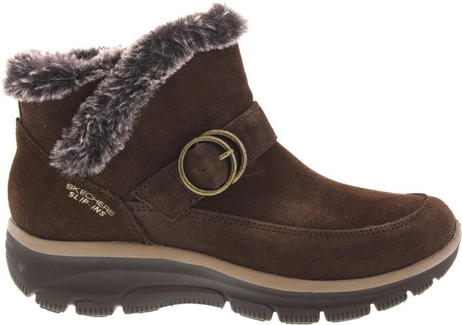Skechers EASY GOING GENTLE WINTER Dames Instappers Chocolate