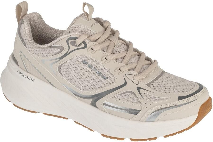 Skechers Edgeride Silver Eclipse Vrouwen Beige Sneakers