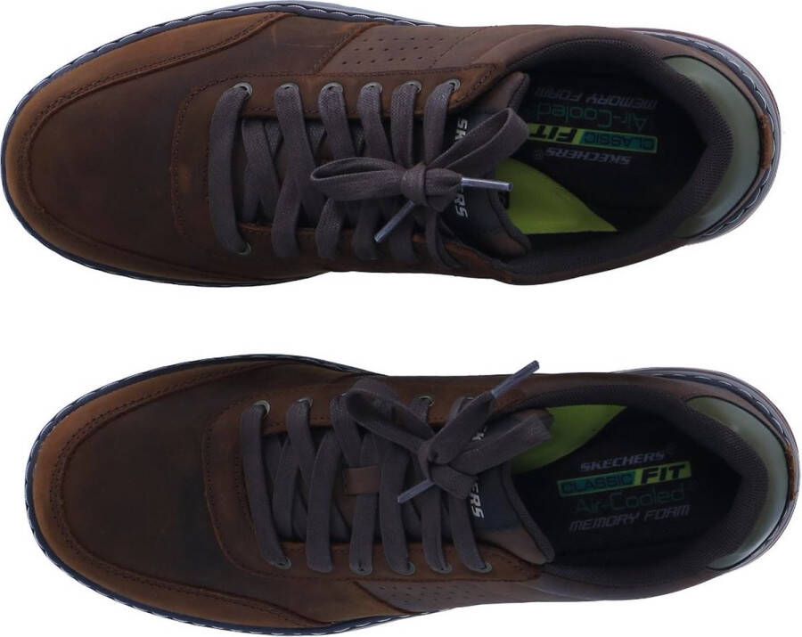 Skechers Evenston-Fanton Heren Veterschoenen Dark Brown