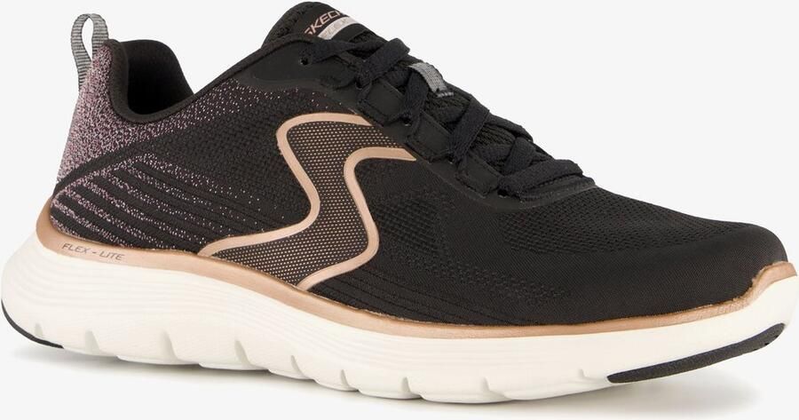 Skechers Flex Appeal 5.0 sneakers zwart glitter Extra comfort Memory Foam