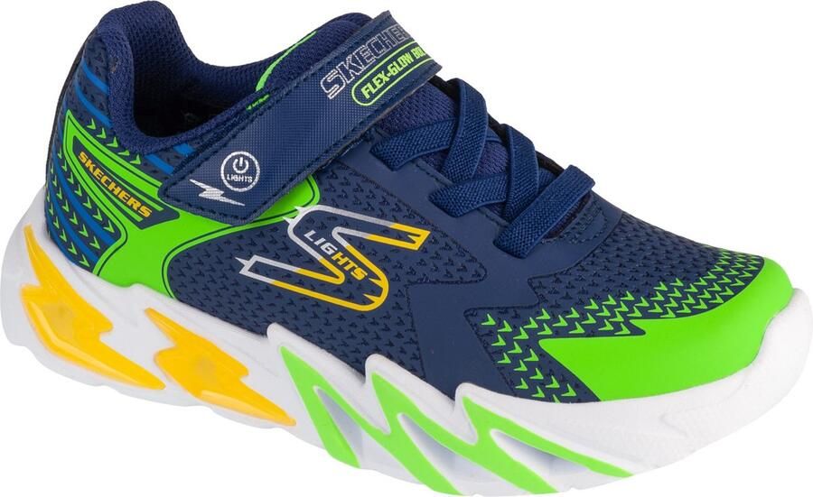 Skechers S-Lights: Flex-Glow Bolt 400138L-NVMT voor een Marineblauw Sneakers Sportschoenen - Foto 2