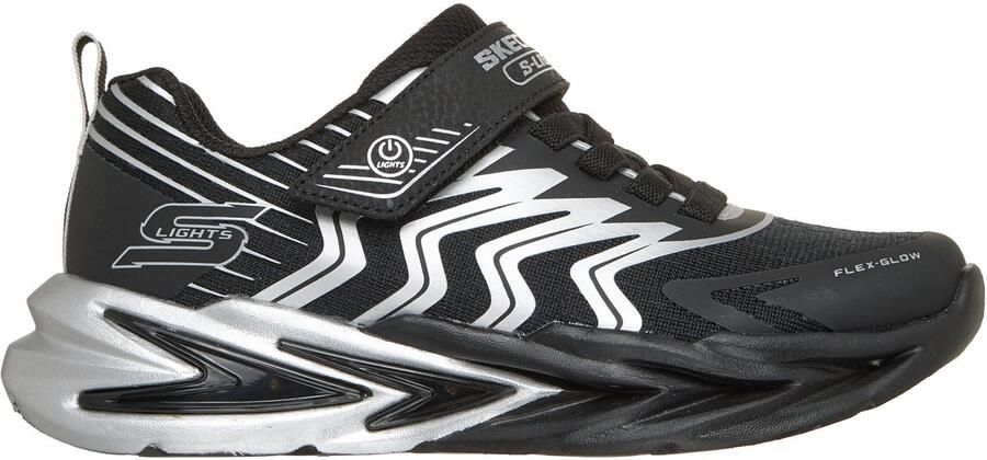 Skechers FLEX-GLOW ULTRA PRISM-PACER Jongens Veterschoenen Zwart Zilver