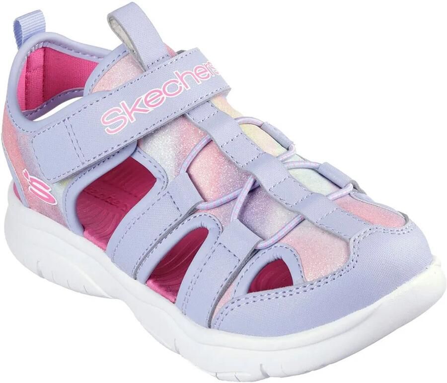 Skechers Flex Splash Daylight Shimme Sandalen Blauw 1 2 Meisjes