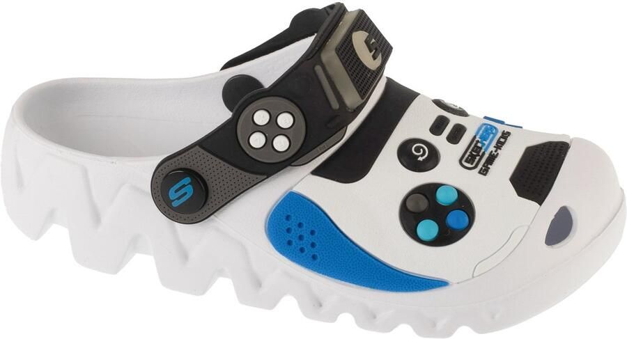 Skechers Foamies: Zaggle Hydro-Pointz voor een jongen Wit Slippers