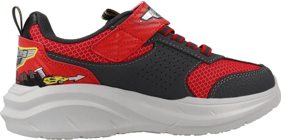Skechers GARAGE Jongens Veterschoenen Rood Charcoal Geel - Foto 2