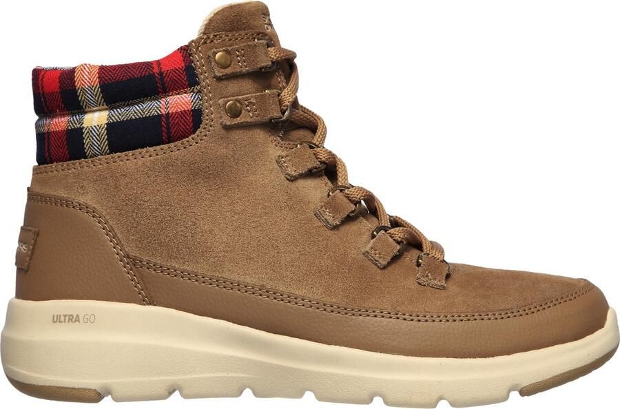 Skechers Glacial Ultra-Peak Dames Sneakers Dark Taupe