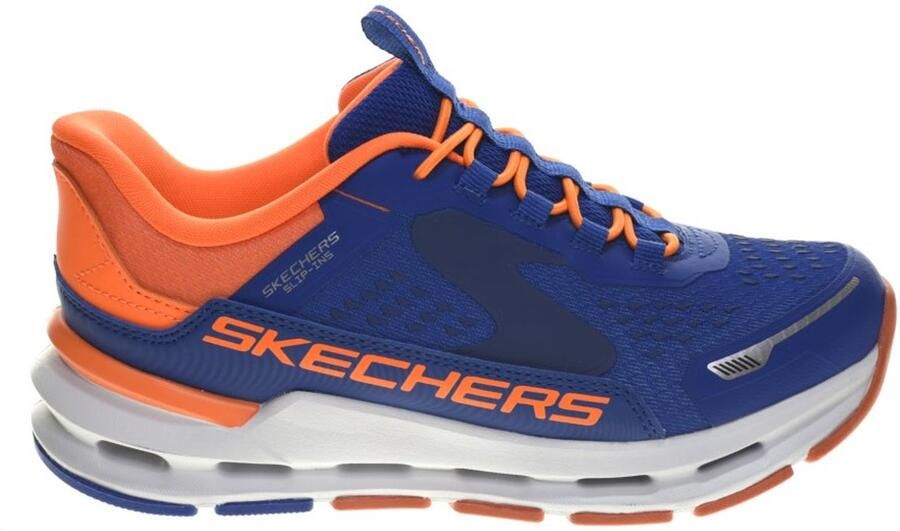 Skechers Glide Blauwe Oranje Slip Ins