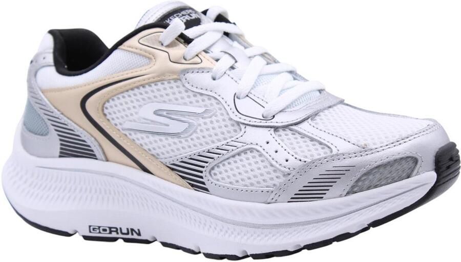 Skechers Go Run Consistent 2.0 Volt Dames Veterschoenen Zilver