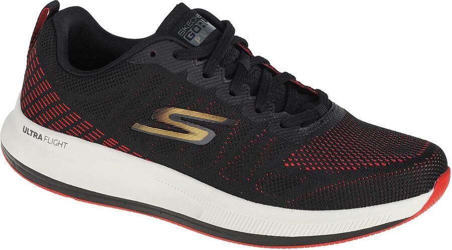 Skechers Go Run Pulse Strada 220096 BKRD Mannen Zwart Hardloopschoenen