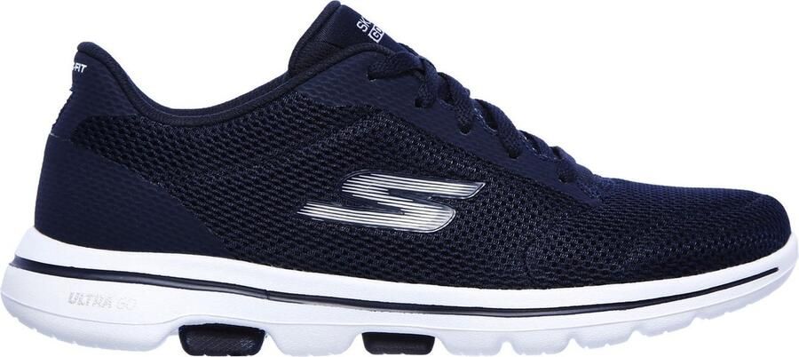 Skechers Go Walk 5 Lucky Dames Sneakers Navy White