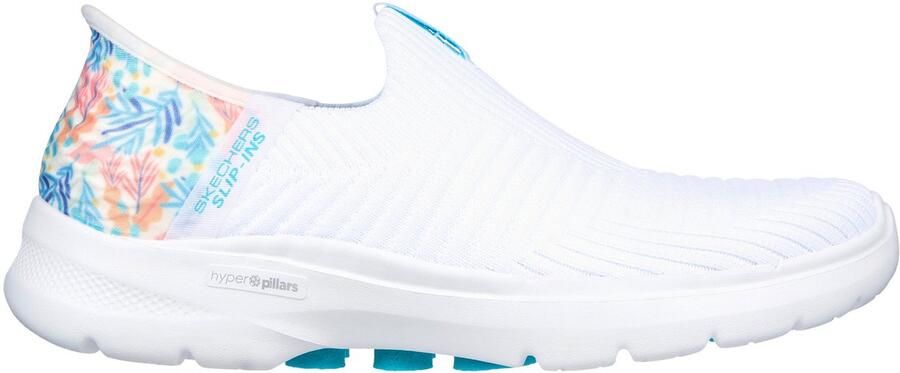 Skechers GO WALK 6 TROPICAL BAY Dames Sneakers Wit EU Model 124626-WTQ