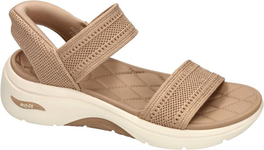 Skechers GO WALK ARCH FIT 2.0 SANDAL Dames Slippers Tan