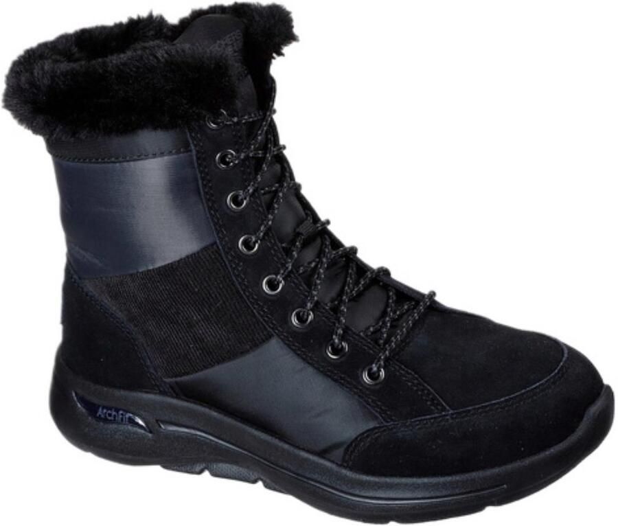 Skechers GO WALK ARCH FIT BOOT CONQUER 144411-BKGY Female Black Sneakers Dames Zwart