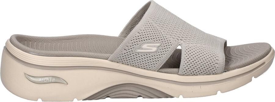 Skechers Go Walk Arch Fit dames slipper Taupe