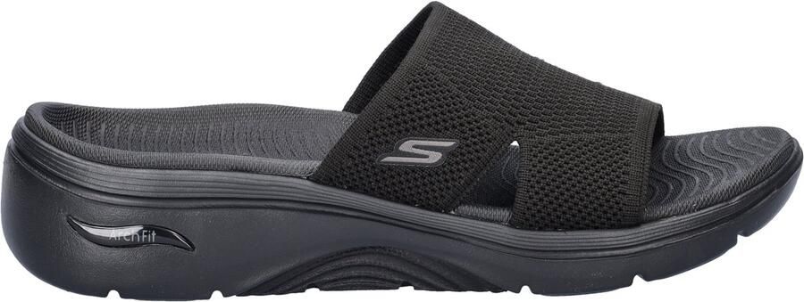 Skechers Go Walk Arch Fit dames slipper Zwart