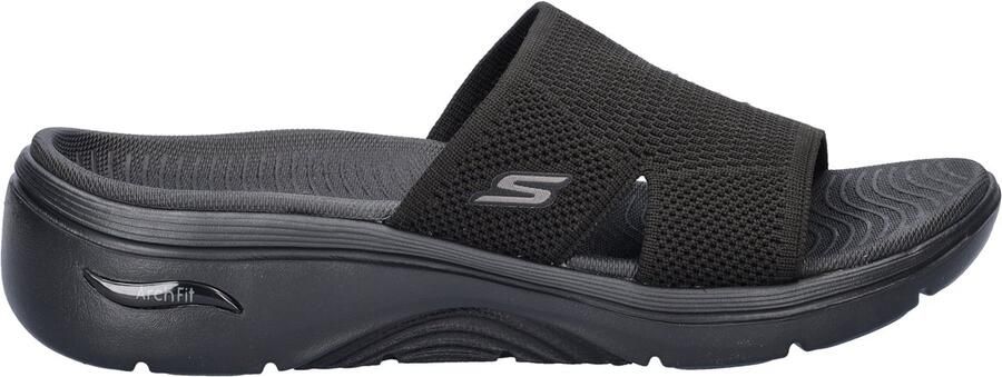 Skechers Go Walk Arch Fit dames slipper Zwart