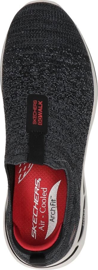 Skechers Go Walk Arch Fit heren sneaker Zwart rood - Foto 6