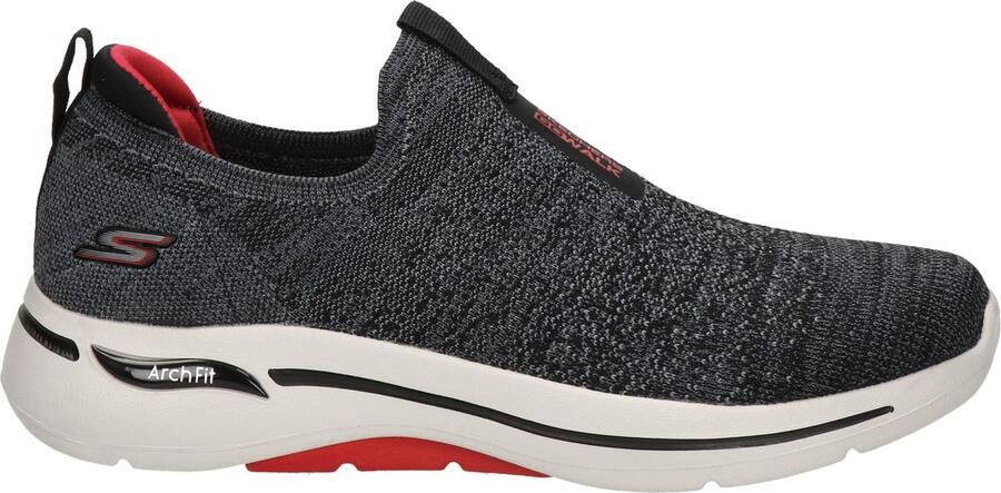 Skechers Go Walk Arch Fit heren sneaker Zwart rood - Foto 3
