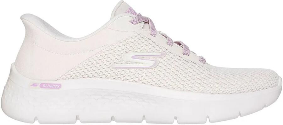 SKECHERS Sneakers laag 'GO WALK FLEX CARLA' lila zilver offwhite