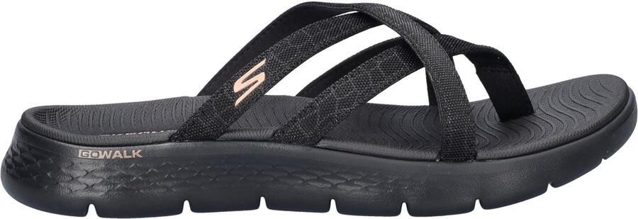 Skechers Slipper Go Walk Flex Sandal-Ssselena 141461 BBK Zwart