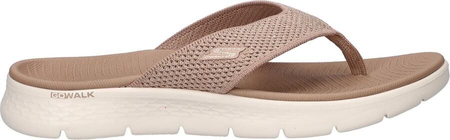 Skechers Go Walk Flex dames teenslipper Donker Taupe