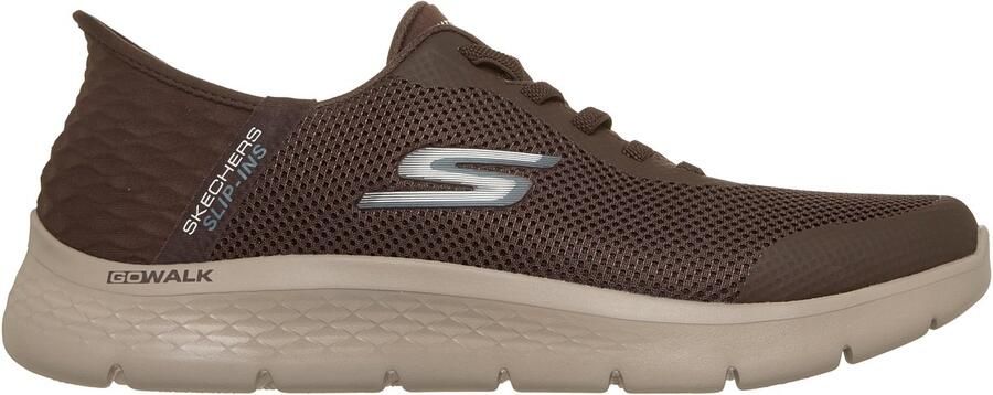 Skechers GO WALK FLEX HANDS UP Heren Instappers Chocolate