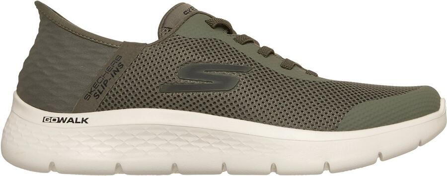 Skechers GO WALK FLEX HANDS UP Heren Instappers Groen Zwart