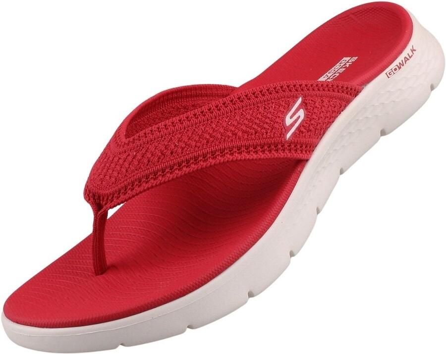 Skechers Go Walk Flex Sandaal Holly teenscheider voor dames rood