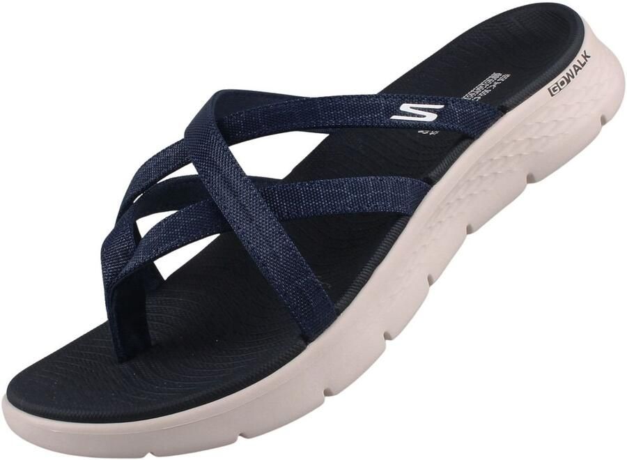 Skechers Go Walk Flex Sandaal Ssselena dames teen separator blauw