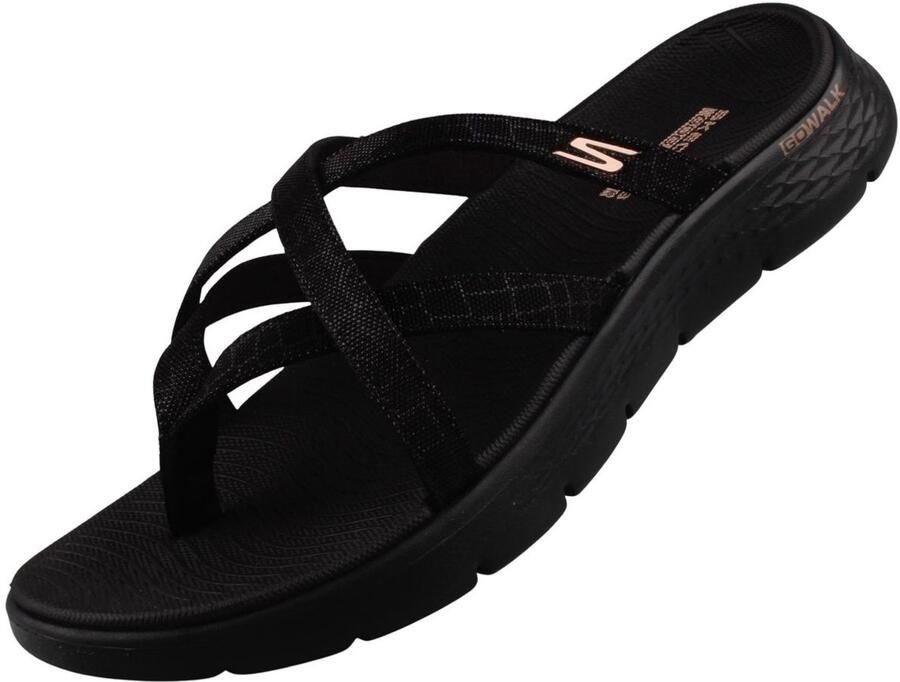 Skechers Go Walk Flex Sandaal Ssselena damesscheider zwart