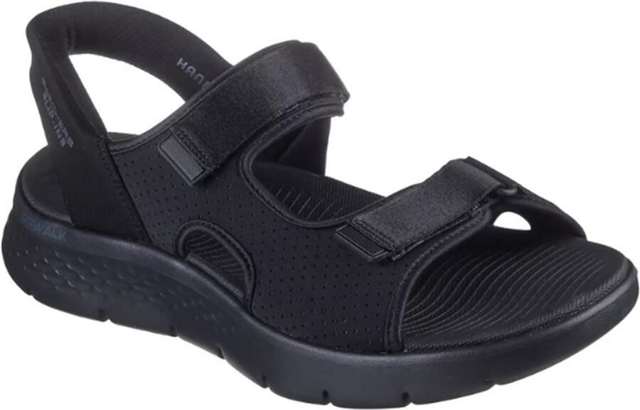 Skechers GO WALK FLEX SANDAL EASY ENTRY 229210-BKLM comfortbale shoes 229210-BKLM Male Black GO WALK Flex Sandal Easy Entry Heren Sandalen Zwart 229210-BKLM Comfortabele Lichtgewicht Instapsandalen met Demping