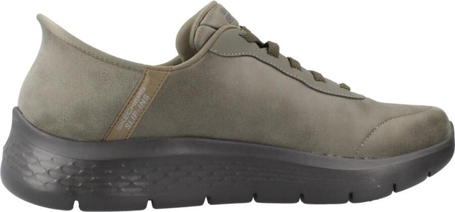 Skechers Go Walk Flex Hands Free Slip-In heren sneaker Kaki