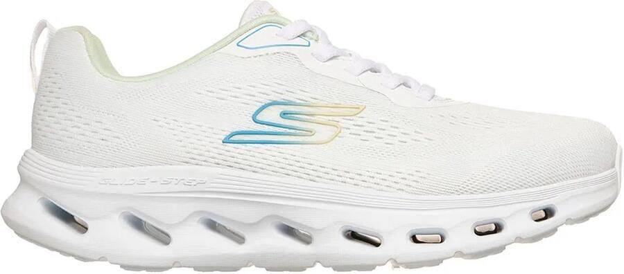 SKECHERS Loopschoen 'GO WALK GLIDE-STEP 2.0 KRIS' blauw lichtgroen wit