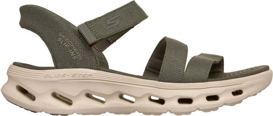 Skechers GO WALK GLIDE-STEP 2.0 SANDAL Dames Slippers Olijf