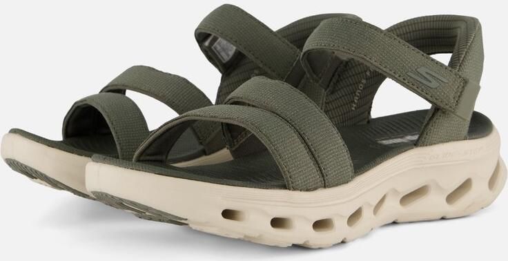 Skechers GO WALK GLIDE-STEP 2.0 SANDAL Dames Slippers Olijf