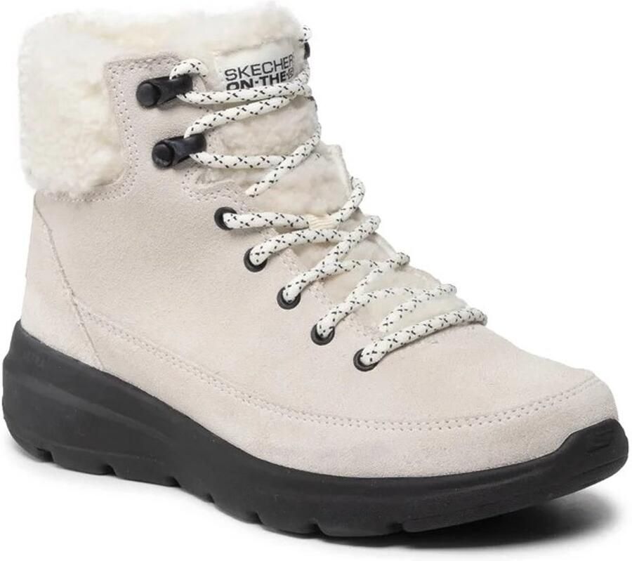Skechers GoWalk Veterboot Glacial Ultra 16677 WBK White Black Suède - Foto 2