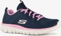 Skechers Graceful Get Connected dames sneakers blauw Extra comfort Memory Foam - Blauw