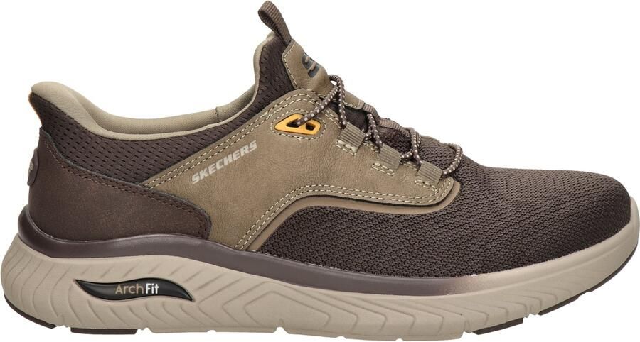 Skechers Hands-Free Slip-In Arch Fit Crosser heren sneaker Bruin