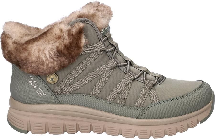 Skechers Hands Free Slip-In Graceful Misty Stroll dames veterboot Kaki