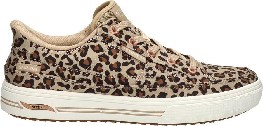 Skechers Hands Free Slip-Ins Arch Fit Arcade dames sneaker Leopard