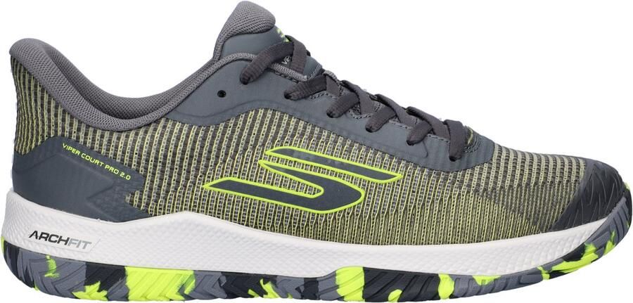 Skechers Hands Free Slip-Ins Arch Fit Viper Court Elite 2.0 heren sneaker Grijs