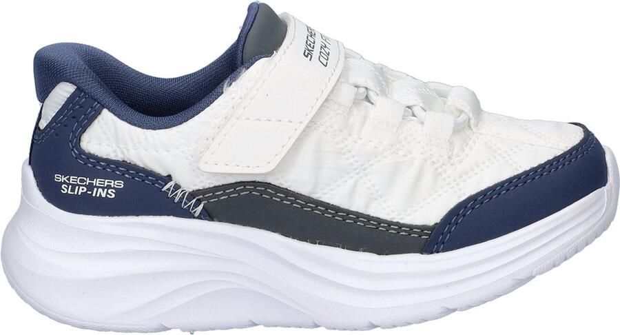 Skechers Hands Free Slip-ins: Comfy Sprints jongens sneaker Wit blauw