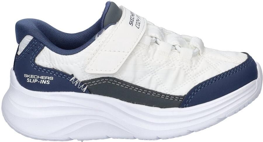 Skechers Hands Free Slip-ins: Comfy Sprints jongens sneaker Wit blauw