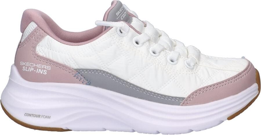 Skechers Hands Free Slip-Ins Contour meisjes sneaker Wit roze