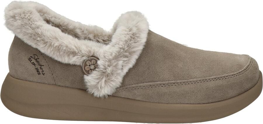 Skechers Hands Free Slip-ins Cozy Escape Frosty Bliss dames pantoffels Taupe