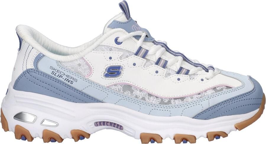 Skechers Hands Free Slip-Ins d'Lites dames sneaker Blauw wit