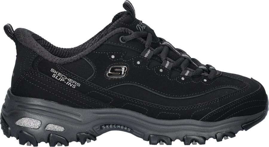 Skechers Slip-Ins: D'Lites Classic Remix Vrouwen Zwart Sneakers