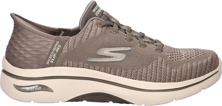 Skechers Hands Free Slip-Ins Go Walk Arch Fit 2.0 heren instapschoen Taupe